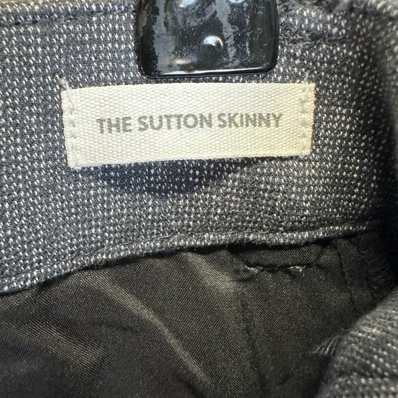 Loft Sutton Skinny Gray Flat Front Straight Office Dress Pants Womens 4P Suit - Picture 12 of 15